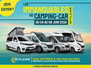 Lire la suite à propos de l’article Les IMMANQUABLES DU CAMPING-CAR DU 04 AU 08 JUIN 2024