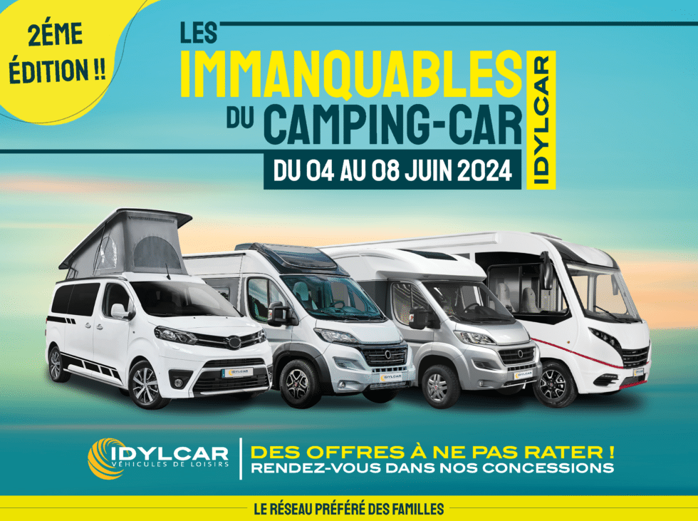 Lire la suite à propos de l’article Les IMMANQUABLES DU CAMPING-CAR DU 04 AU 08 JUIN 2024